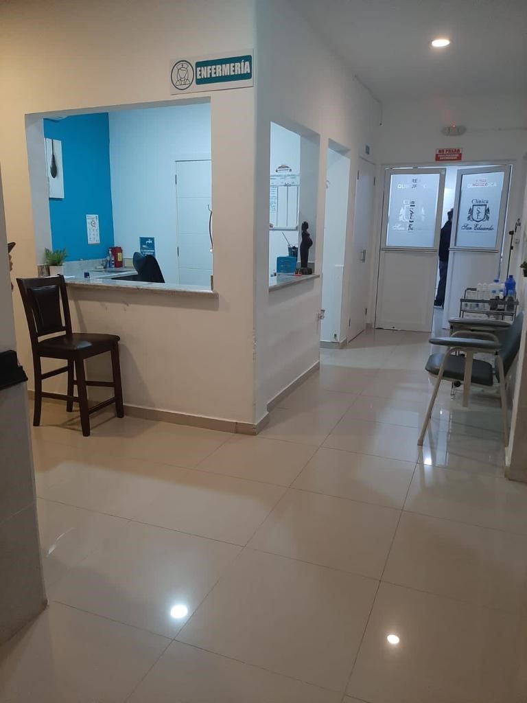 Front desk and entrance hall of the clinic